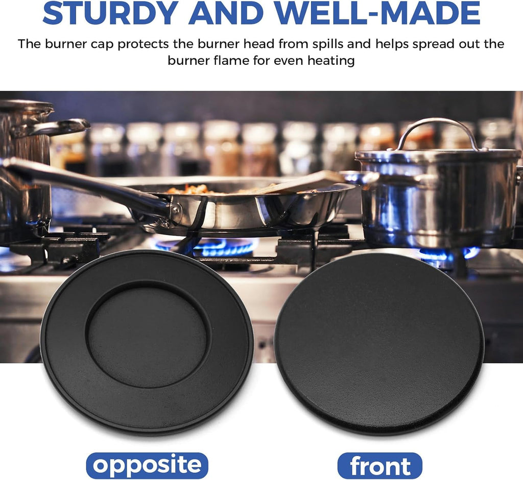 DG62-00070A Burner Cap for Samsung 2.6 in Medium Range Surface Burner Cap Flat NX58H5600SS/AA NX60T8311SS/AA NX60A6511SS/AA, Head Burner Flame Cover Cooker Hat