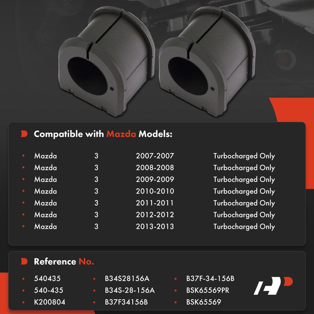 A-Premium 2 x Rear Sway Bar Bushing Kit, Compatible with Mazda