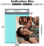 Bubble Mailers 8.5x12 Inch 25pc Teal Shipping Bags, Chic Packaging Bags For Small Business, Colored Padded Mailing