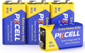 9V Batteries 4 Pack 9 Volt Battery for Smoke Alarms | Carbon Zinc Fire Alarms Smoke Detector Battery