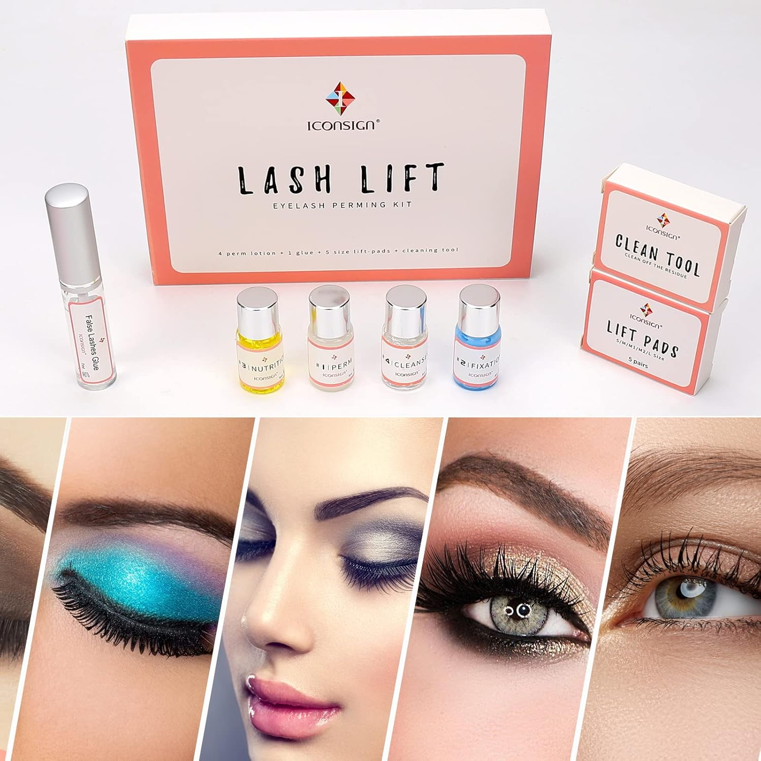 Lash Lift Kit, Eyelash Perm Kit, Professional Eyelash Curling Lash Extension Set, Glue Upgraded Version, Lash