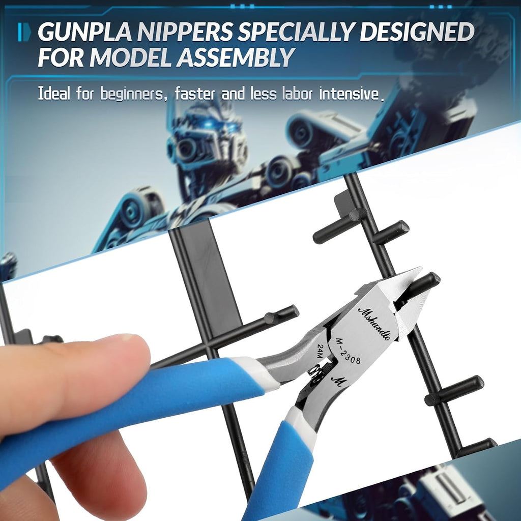 Model Nippers, mshandto 4.4" Thin Single Blade Sprue Cutter Hobby Nippers, Gundam Model Tools for Cutting Thin