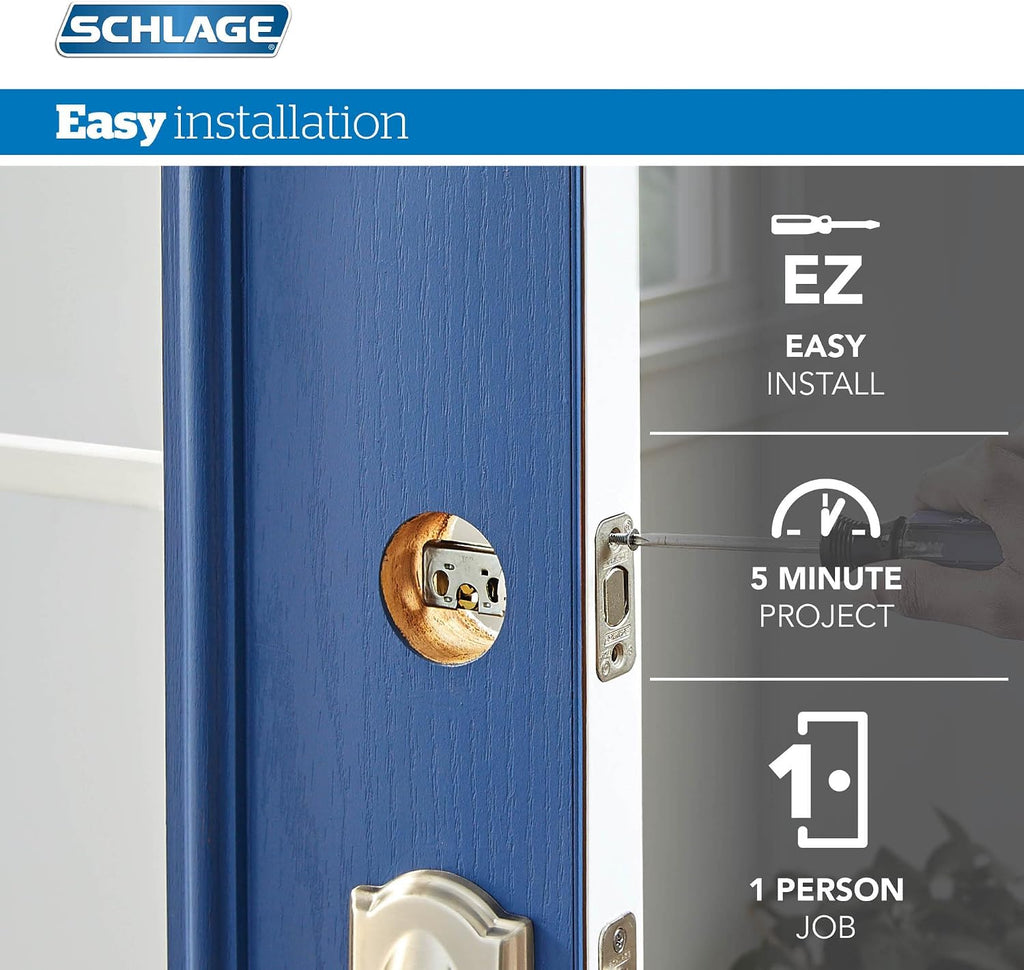 FB50N V GEO 505 B60 Single Cylinder Deadbolt and F51 Keyed Entry Georgian Knob Keyed Alike, Bright Brass Finish