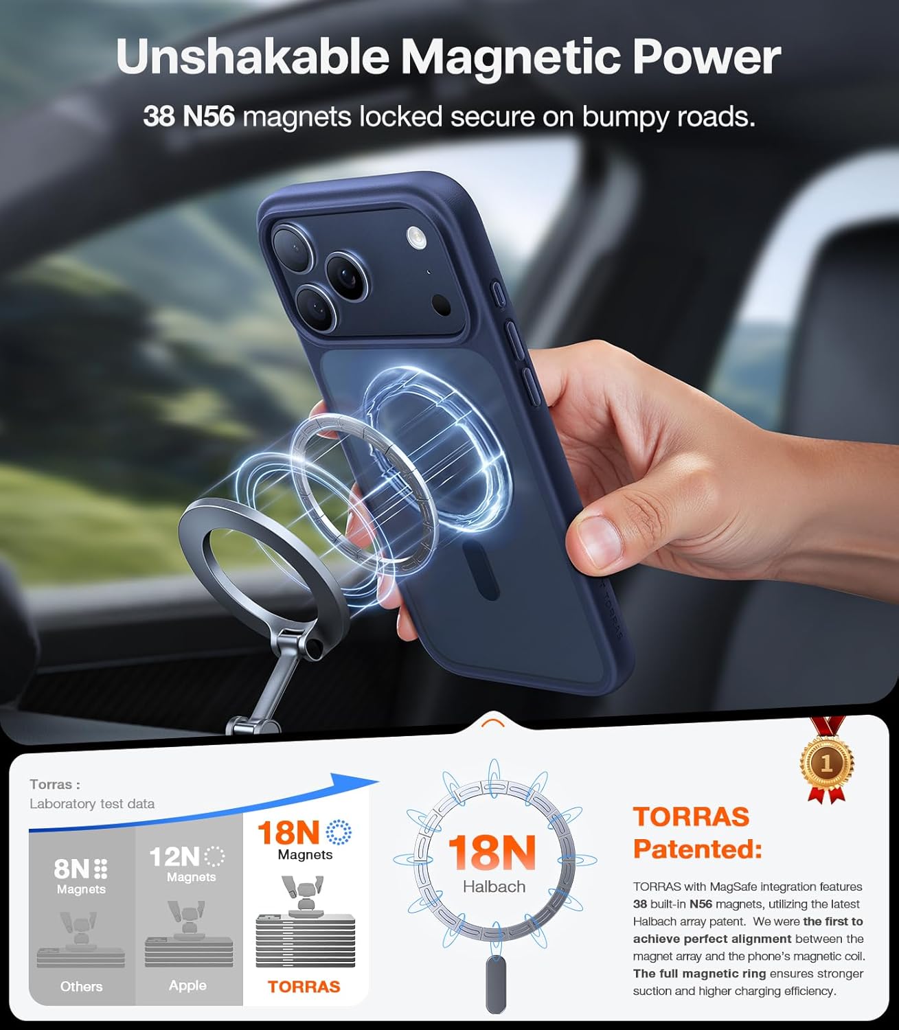 Stronger Magnetic & Shockproof for iPhone 17 Pro Max Case, Fit for MagSafe, Mil-Grade Drop Protection, Camera