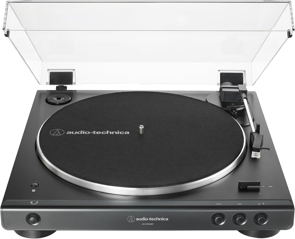 AT-LP60XBT-BK Fully Automatic Wireless Belt-Drive Stereo Turntable, Hi-Fi, 2 Speed, Anti-Resonance, Die-Cast Aluminum