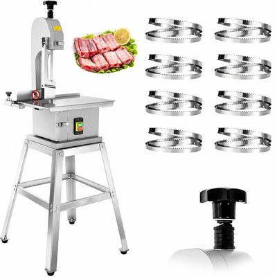 1500W Electric Meat Bandsaw with Stand, Stainless Steel Bone Sawing Machine