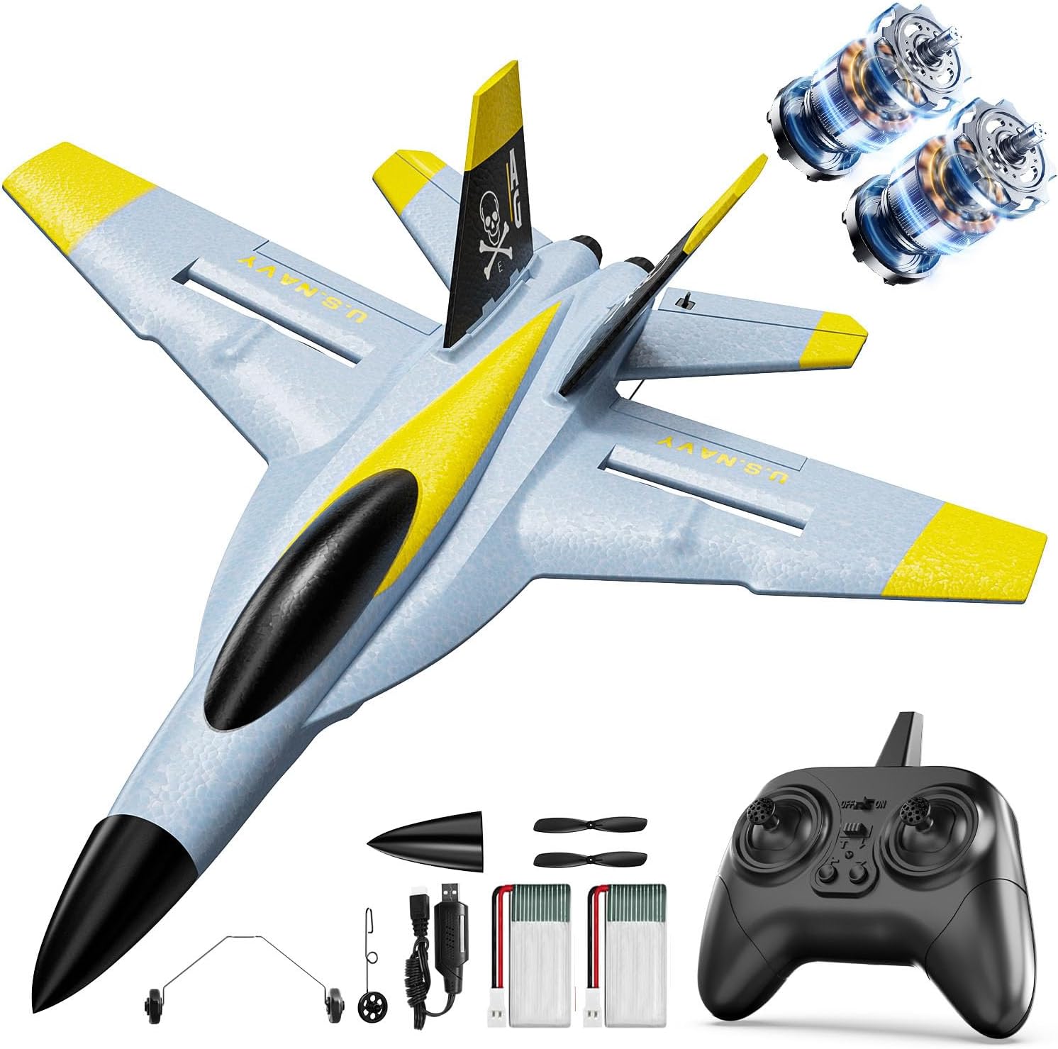 F18 4CH RC Plane for Adults Remote Control Airplane RTF Fighter Jet | 2.4GHz 6-axis Gyro Stabilizer Hobby Glider