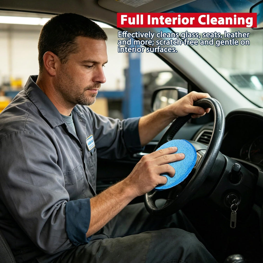 Microfiber Wax Applicator Pads, 5 Inch Round Foam Buffing & Detailing Polishing Pads, Reusable Car Wax Applicator for