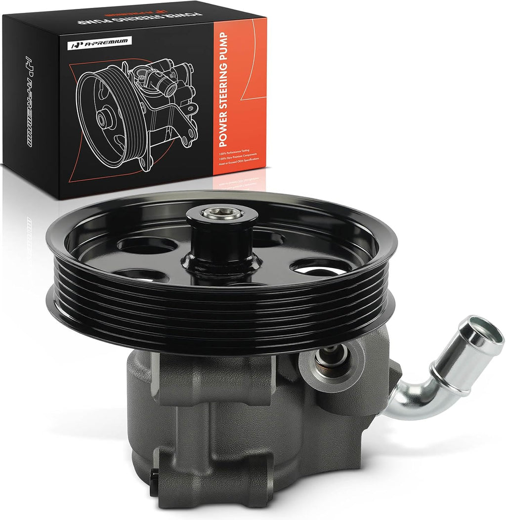 A-Premium Power Steering Pump, with Pulley Compatible with Ford