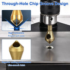 Workkyma Countersink Drill Bit Titanium Chamfer Tool 10-15mm