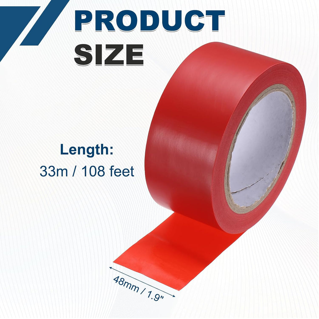 Vinyl Floor Tape 1.9" x 108 ft Non-Abrasive Floor Marking Tape