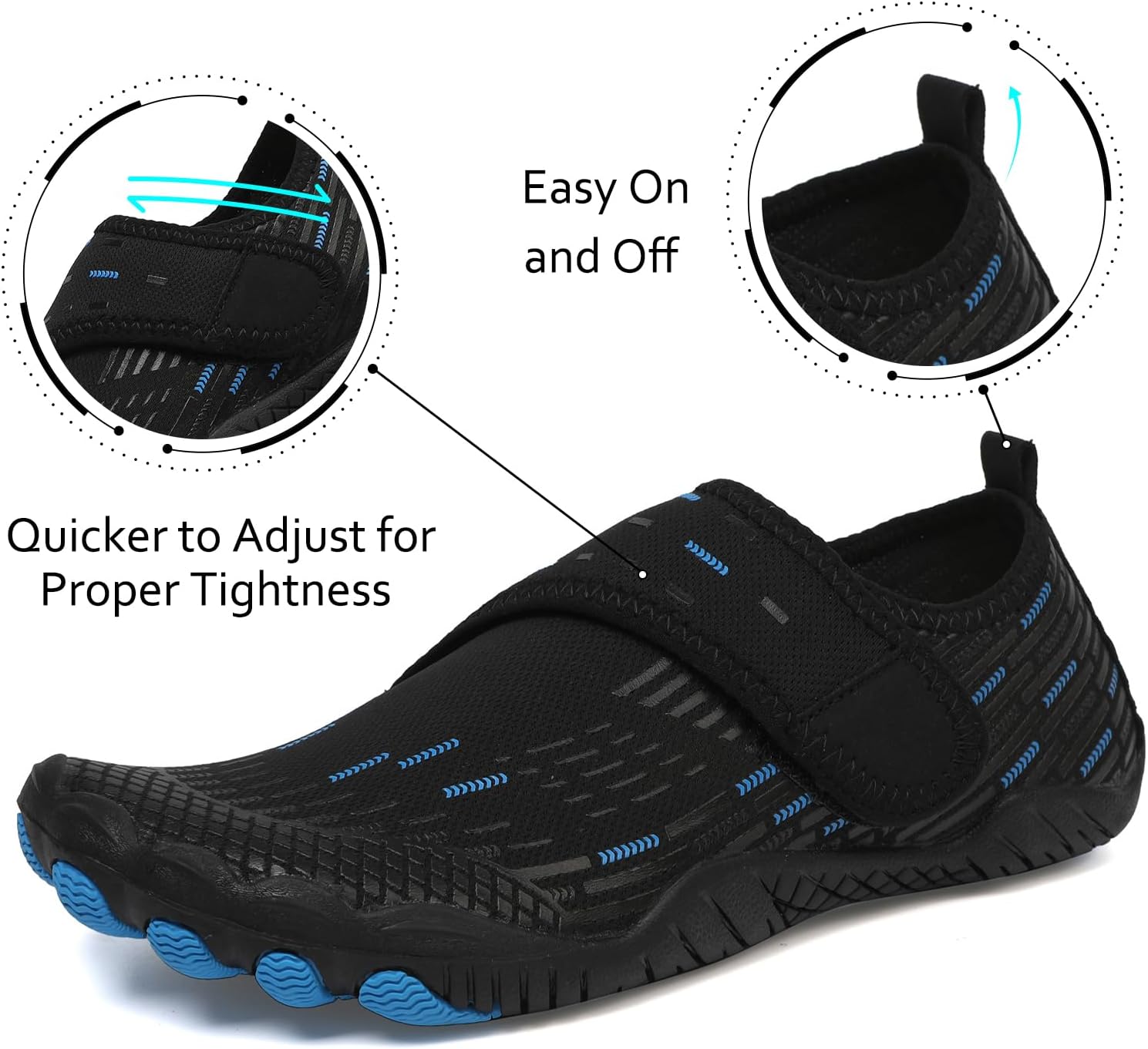 Water Shoes Mens Womens Quick-Dry Barefoot Swim Beach Pool Shoes Aqua Yoga Socks for Hiking Walking Diving Surf