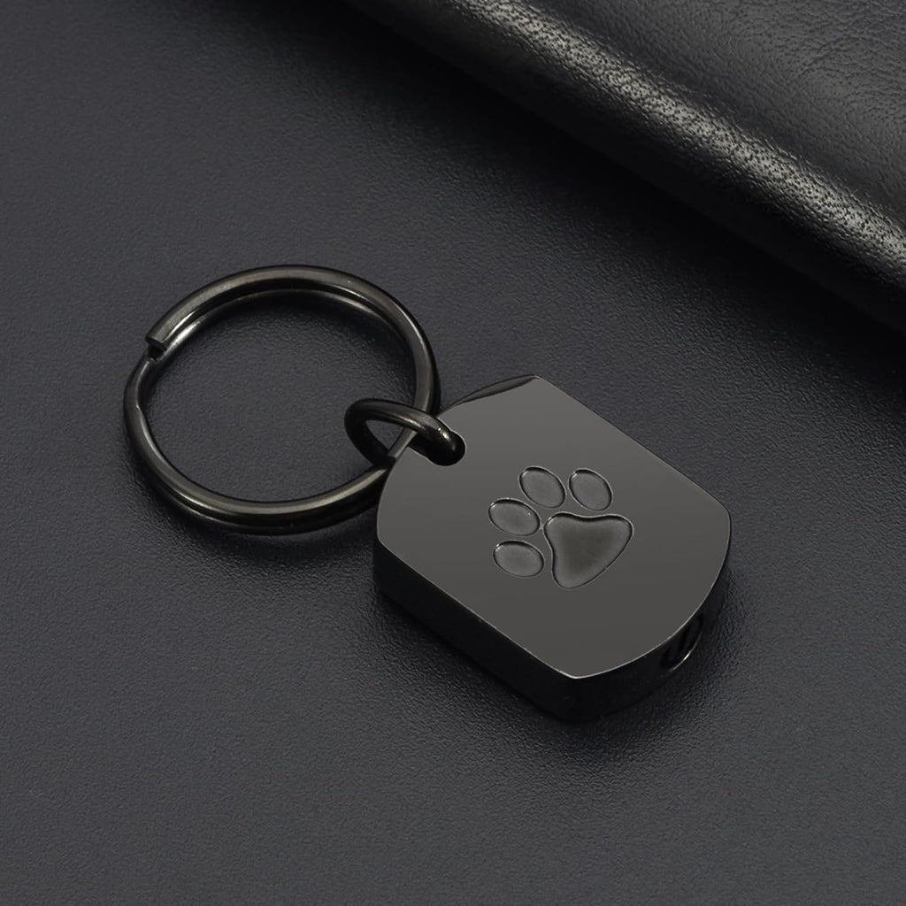 Pet Cremation Jewelry Dog Cat Paw Urn Keychain for Ashes for Women Men Memorial Keepsake Pendant