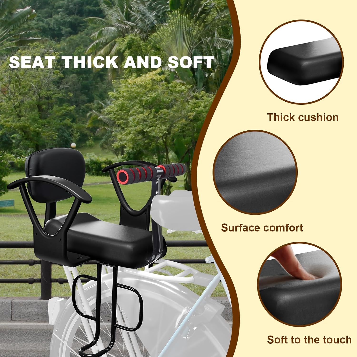 2026 Rear Child Bike Seat,Kids Seat for Adult Bike, Toddlers Rear Mount Bike seat Design for Children Aged 2 to 8