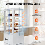 3 Cu.Ft Commercial Display Refrigerator ETL NSF Certified, Refrigerated Display Case Countertop Pastry Display Case