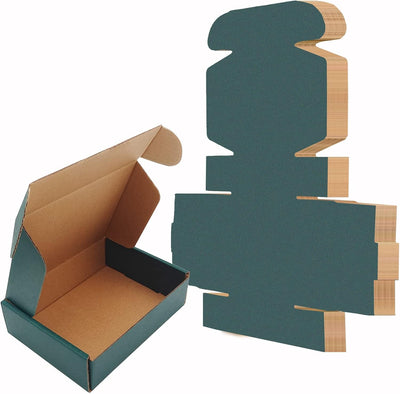 Green Recyclable Cardboard Small Gift Mailer Boxes for Shipping Packaging Craft Gifts Giving Products (25 Pack, 9 x 6