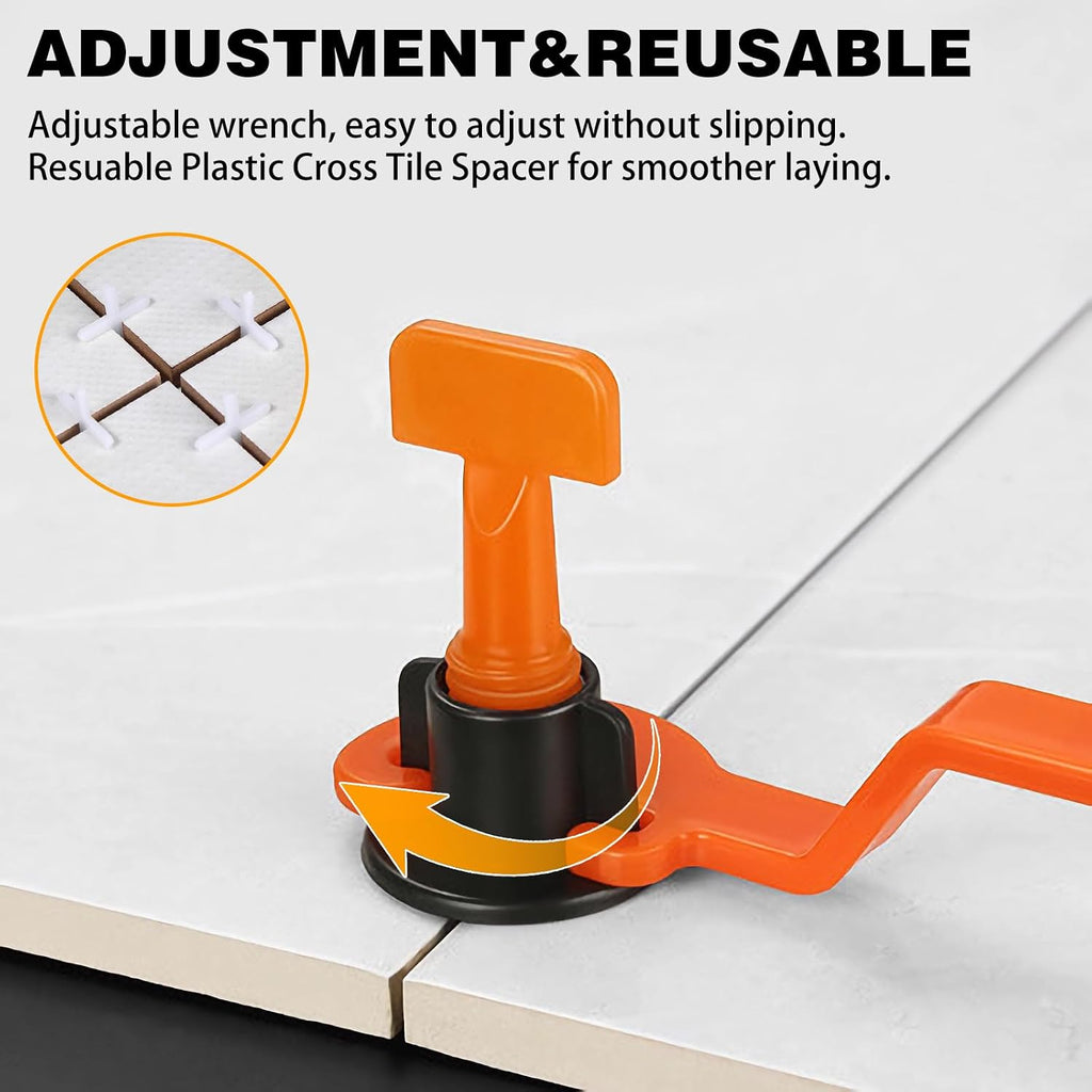 Tile Leveling System Kit with 250Pcs Tile Leveler 1.5mm