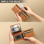 Wallet for Men Slim RFID Blocking Leather Credit Card Holder Wallet