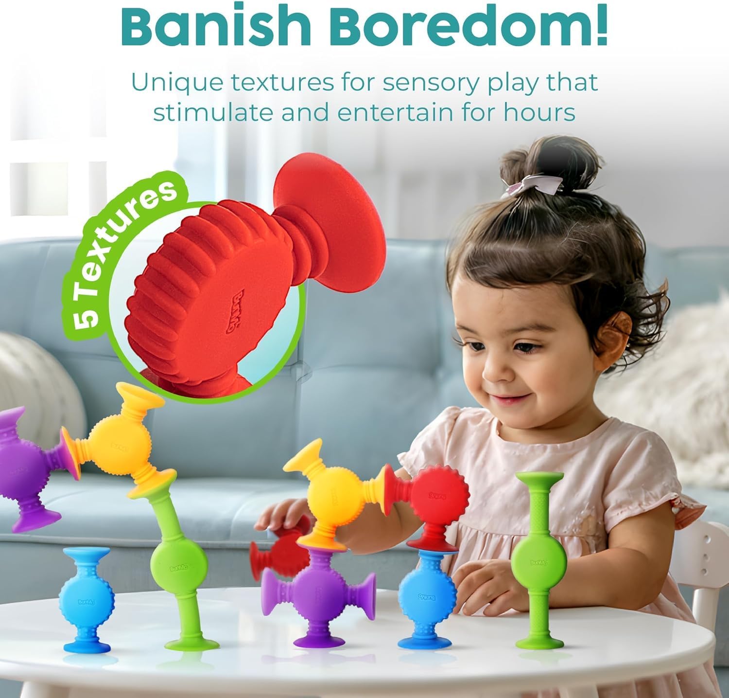 Bath Toys Suction - Connect, Build, Create - Toddler Bath Toys - Hours of Fun & Creativity - Fine Motor Skills