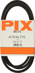 A75/4L770 1/2x77 Black Rubber V-Belt