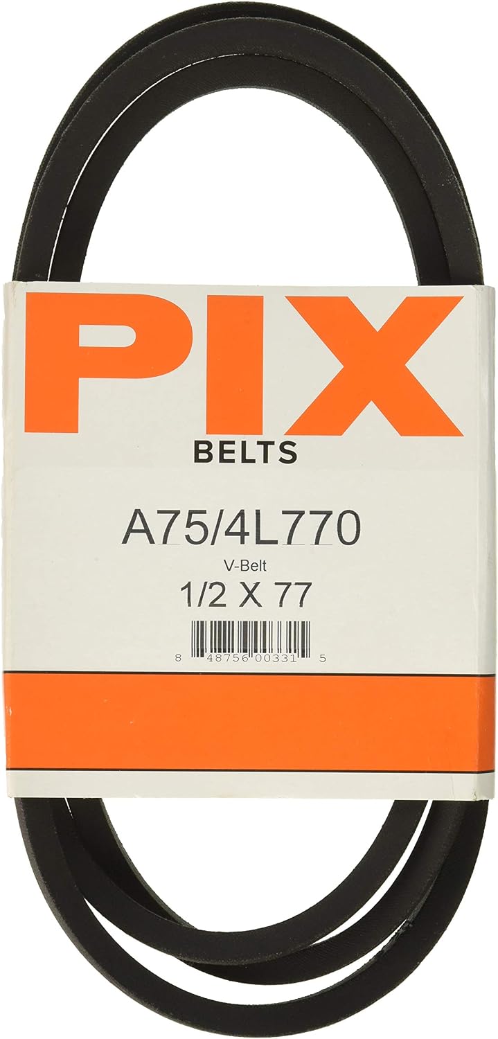 A75/4L770 1/2x77 Black Rubber V-Belt