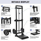 600LB 55-Gallon Drum Dolly, Heavy Duty Carts with Wheels