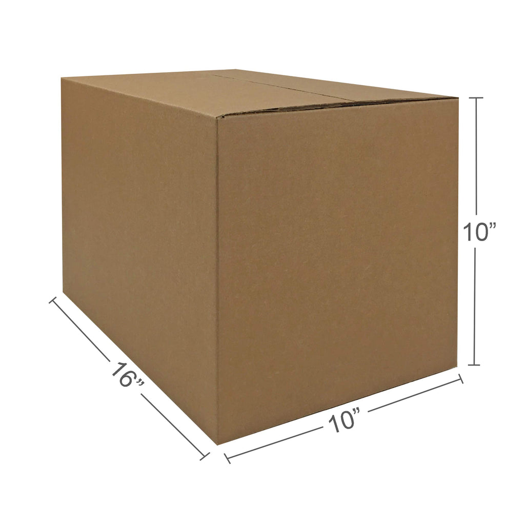 Cardboard Moving Boxes - 25-Pack, Small, 16" x 10" x 10", Brown