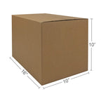 Cardboard Moving Boxes - 25-Pack, Small, 16" x 10" x 10", Brown