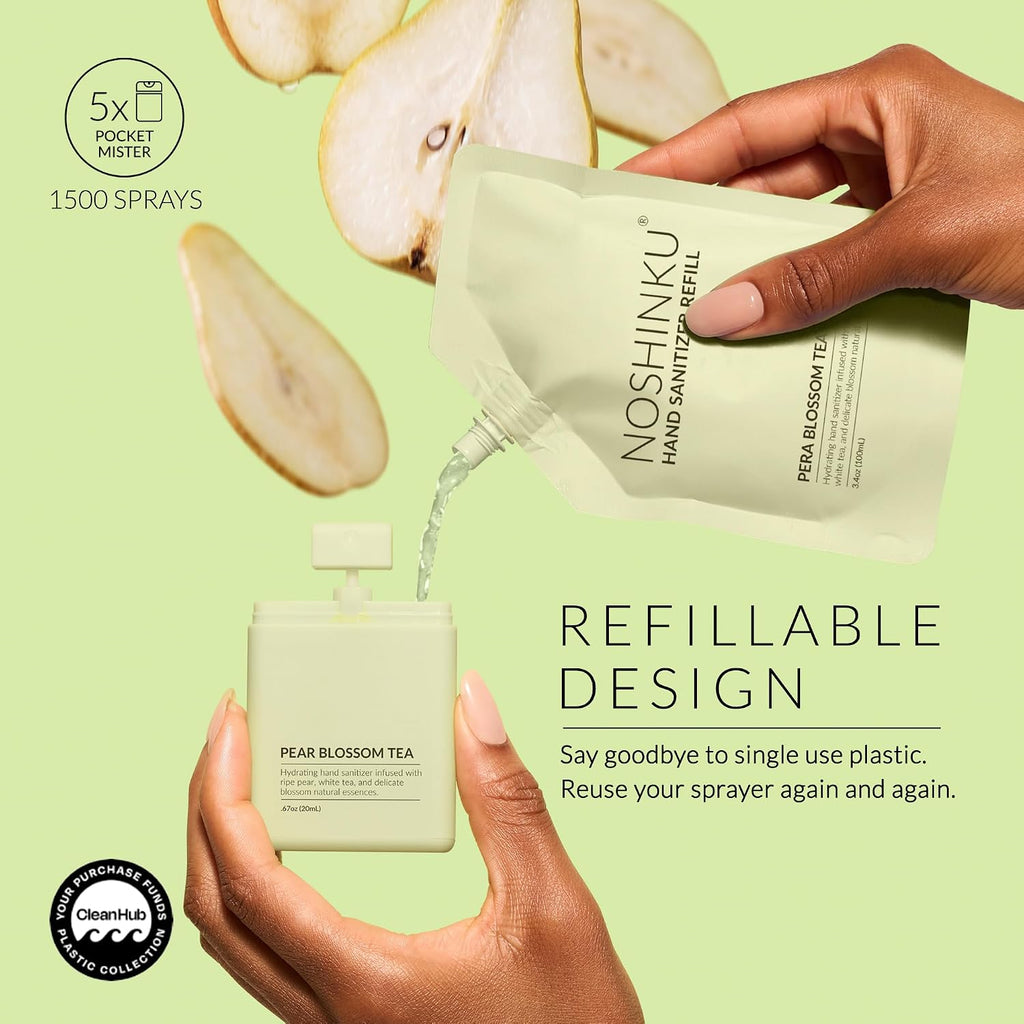Refillable Hand Sanitizer Discovery Trois 3-Pack, Travel Size Spray with Hydrating Botanical Oils, All Natural Origin