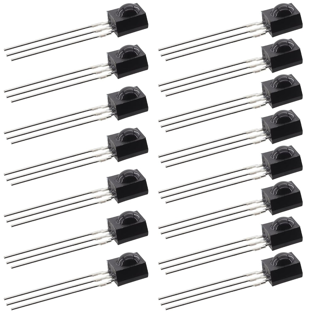 38kHz Infrared (IR) Receiver Sensor, Round Dot Long Range IR Receiver Head Compatible with CH0038K for Remote Control Projects