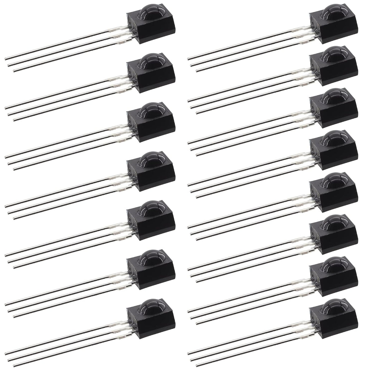 38kHz Infrared (IR) Receiver Sensor, Round Dot Long Range IR Receiver Head Compatible with CH0038K for Remote Control Projects