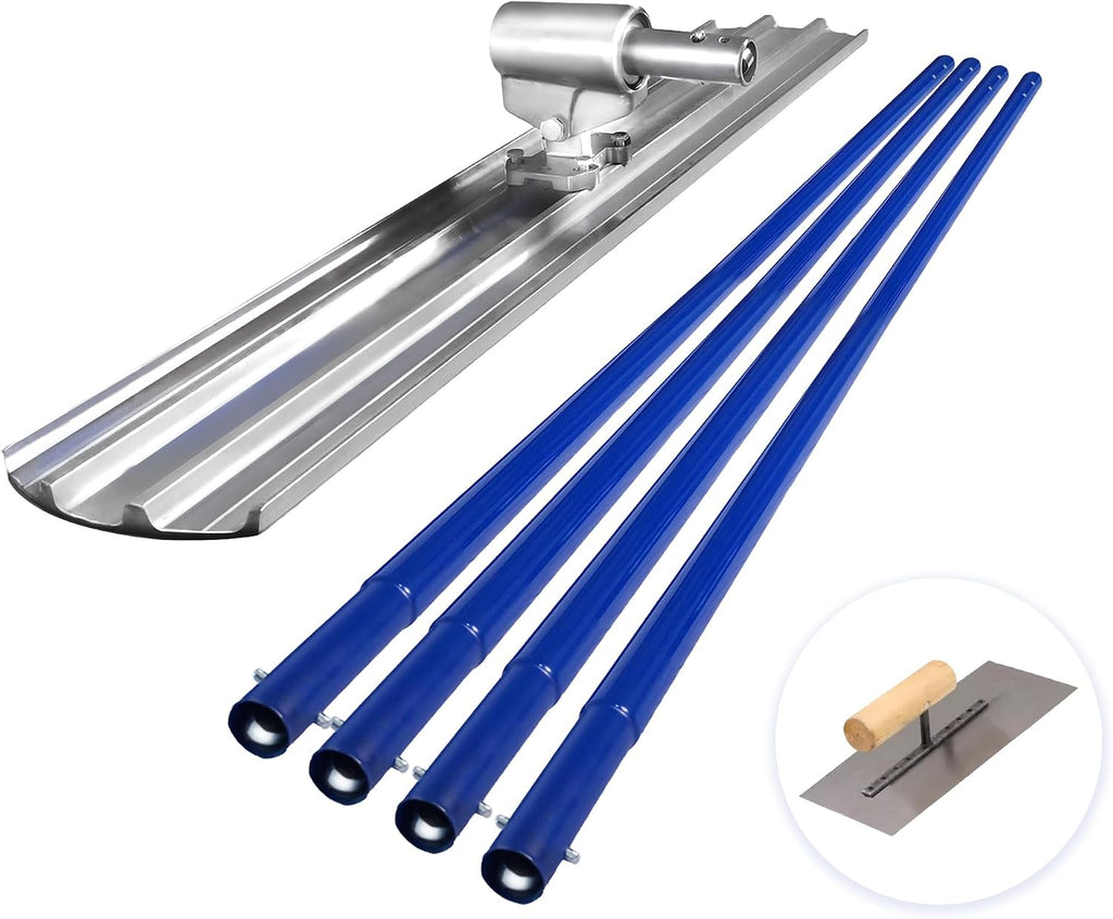 Bull Float Aluminum Magnesium Alloy Concrete Float 48"x8" Round End Board Kit trowel Tool Cement Tools Float Bracket