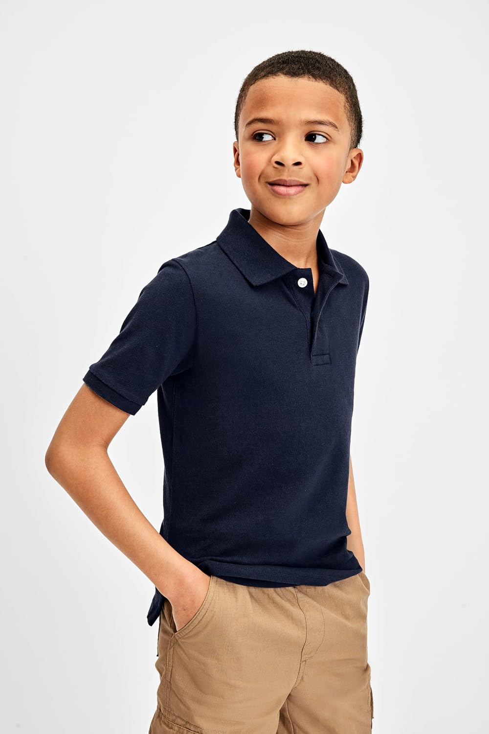Boys' Short Sleeve Pique Polo, 10 Pack