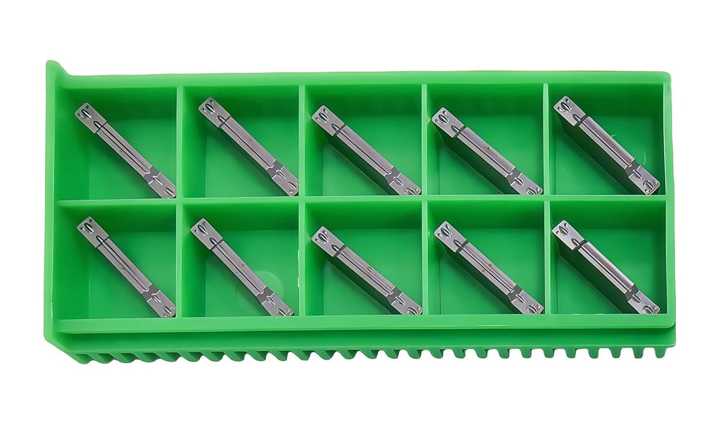 DLTOOLS Industrial MGMN300 PVD Coated(Black&Grey) CNC Grooving Carbide Inserts Cutting Tools for Steel,10pcs
