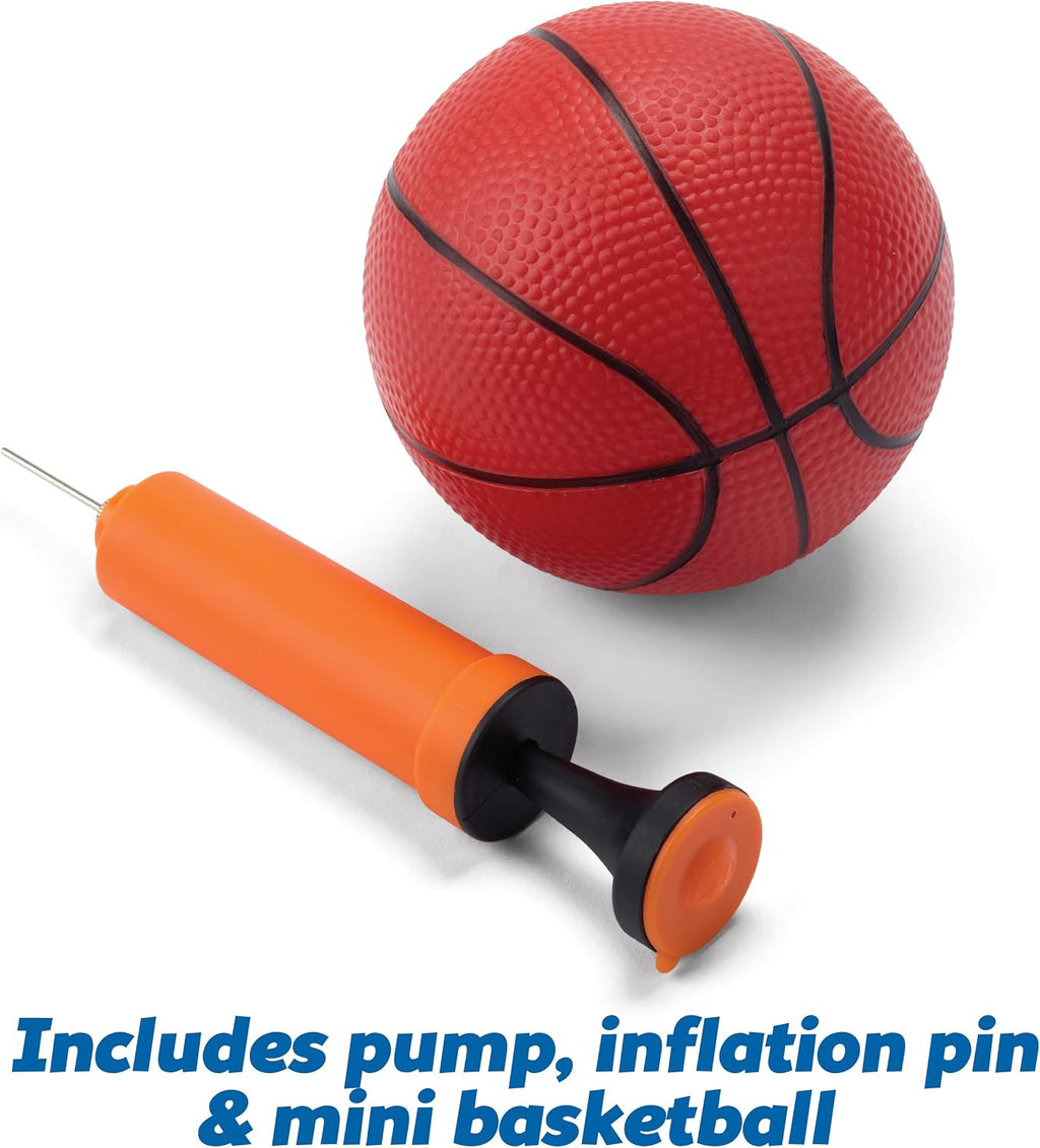 B*Active Doorway Dunkers Basketball – Indoor Basketball Game with Backboard, Rim, Net, Mini Basketball, Pump &