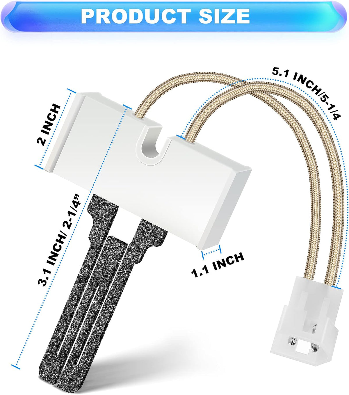 Dreyoo 1 Pack LH33ZS004 Furnace Ignitor, Furnace Hot Surface Ignitor Igniter Direct Replacement Compatible with Carrier Payne OEM Part LH33ZS004