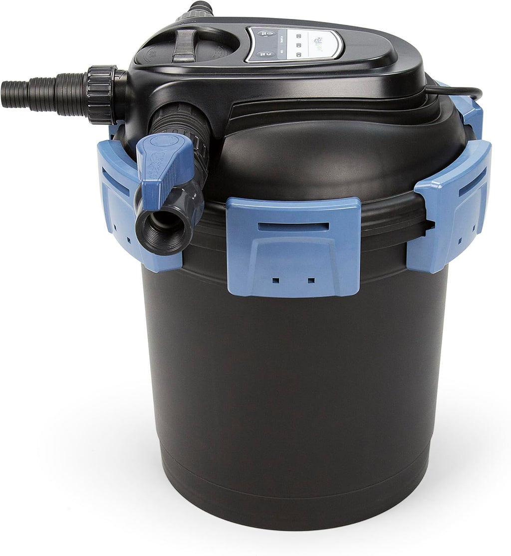 95053 UltraKlean 2000 Gallon Biological Pressure Filter with 14 Watt UV Clarifier Sterilizer for Pond Water Feature