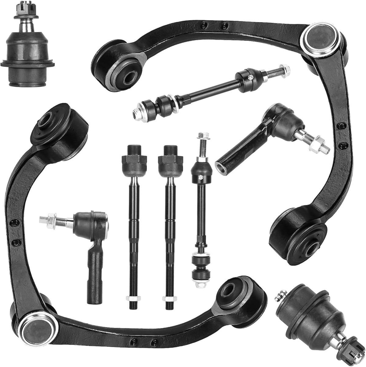 Front Upper Control Arms w/Ball Joint Kit for 2005-2010 Dodge Dakota - 10pc