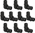 10pcs 3/4" Poly PPSU Barb Crimp PEX Elbow Fitting, No Lead