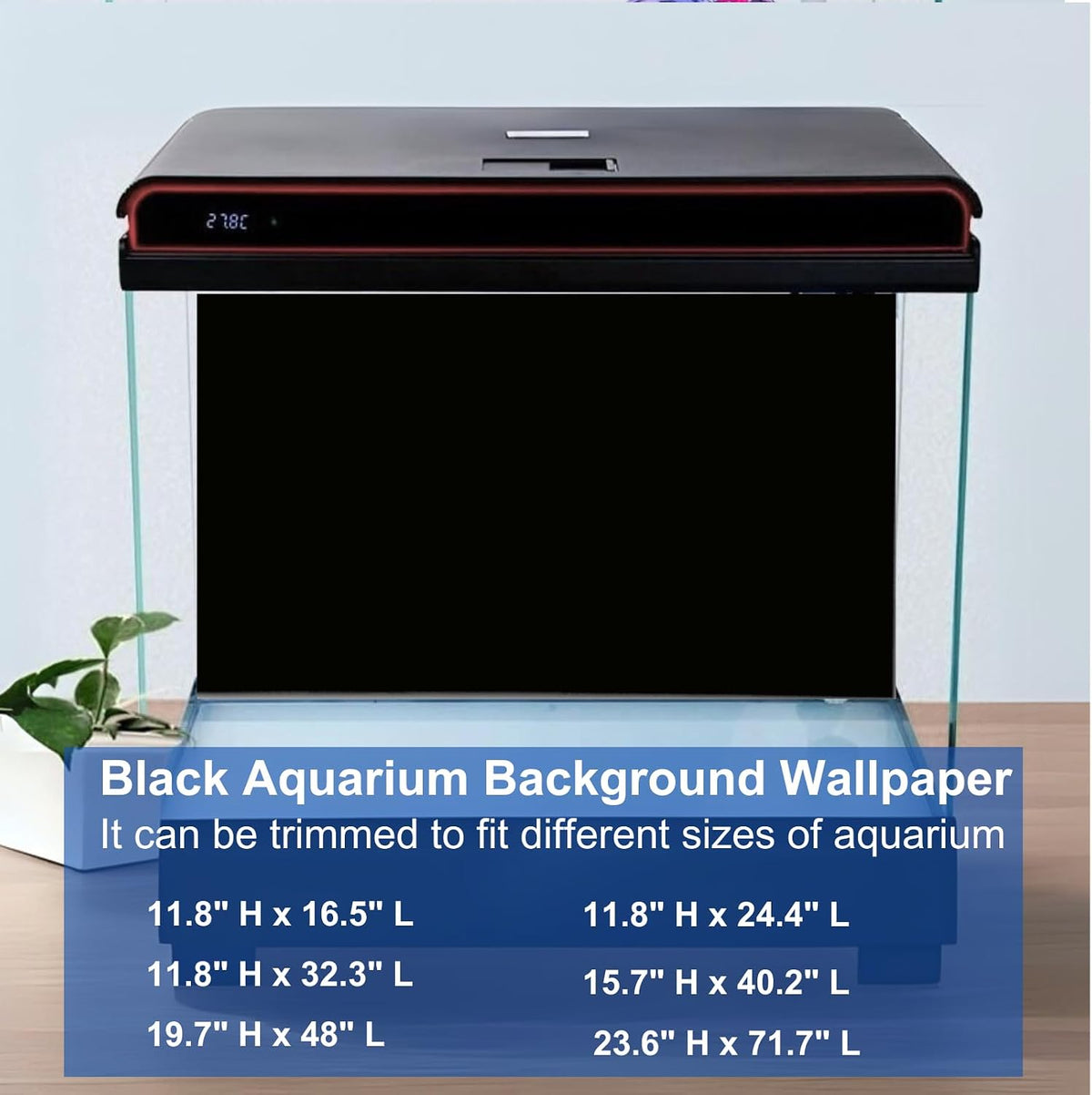 Aquarium Background Blue Black Fish Tank Background Wallpaper Double-Sided Aquarium Backing, Aquarium Decorations for