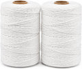 White Cotton Twine String - 1312 Feet 2mm Long Butchers Twine