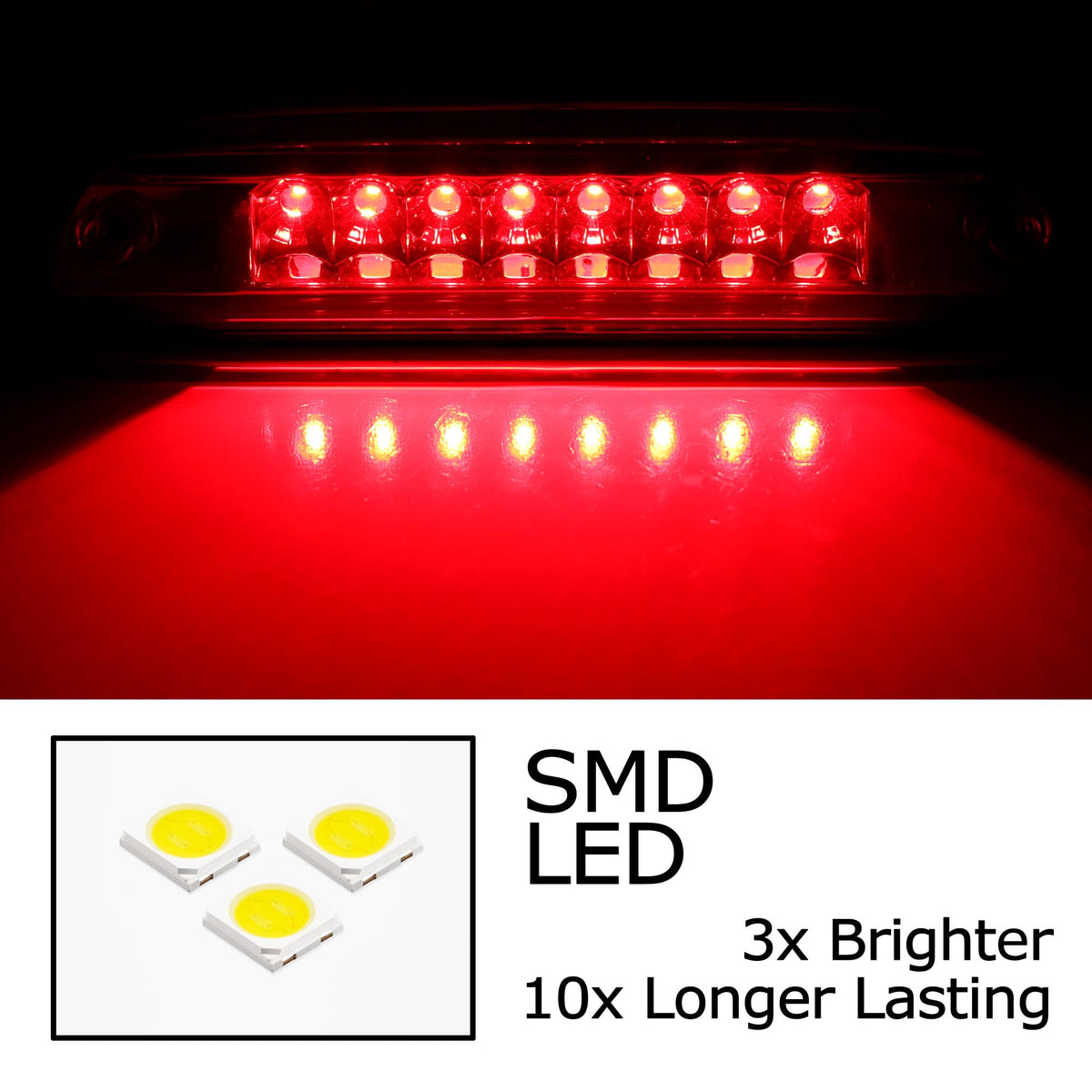 iJDMTOY LED High Mount Third Brake Light For Toyota Tacoma Gen2 Gen3