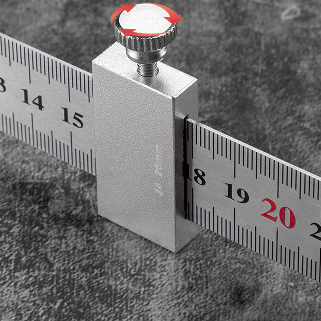 Ruler Stops Fences 20mm Ruler Block with Clear Scale for Accurate Readings in Professional Setting Long Terms Stability Precise Measuring Tool