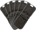 BABY Reusable 4 Layers 6 Pack Inserts with Gussets for Baby Cloth Diaper and Cloth Diapers Covers 6FLN