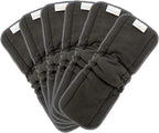 BABY Reusable 4 Layers 6 Pack Inserts with Gussets for Baby Cloth Diaper and Cloth Diapers Covers 6FLN