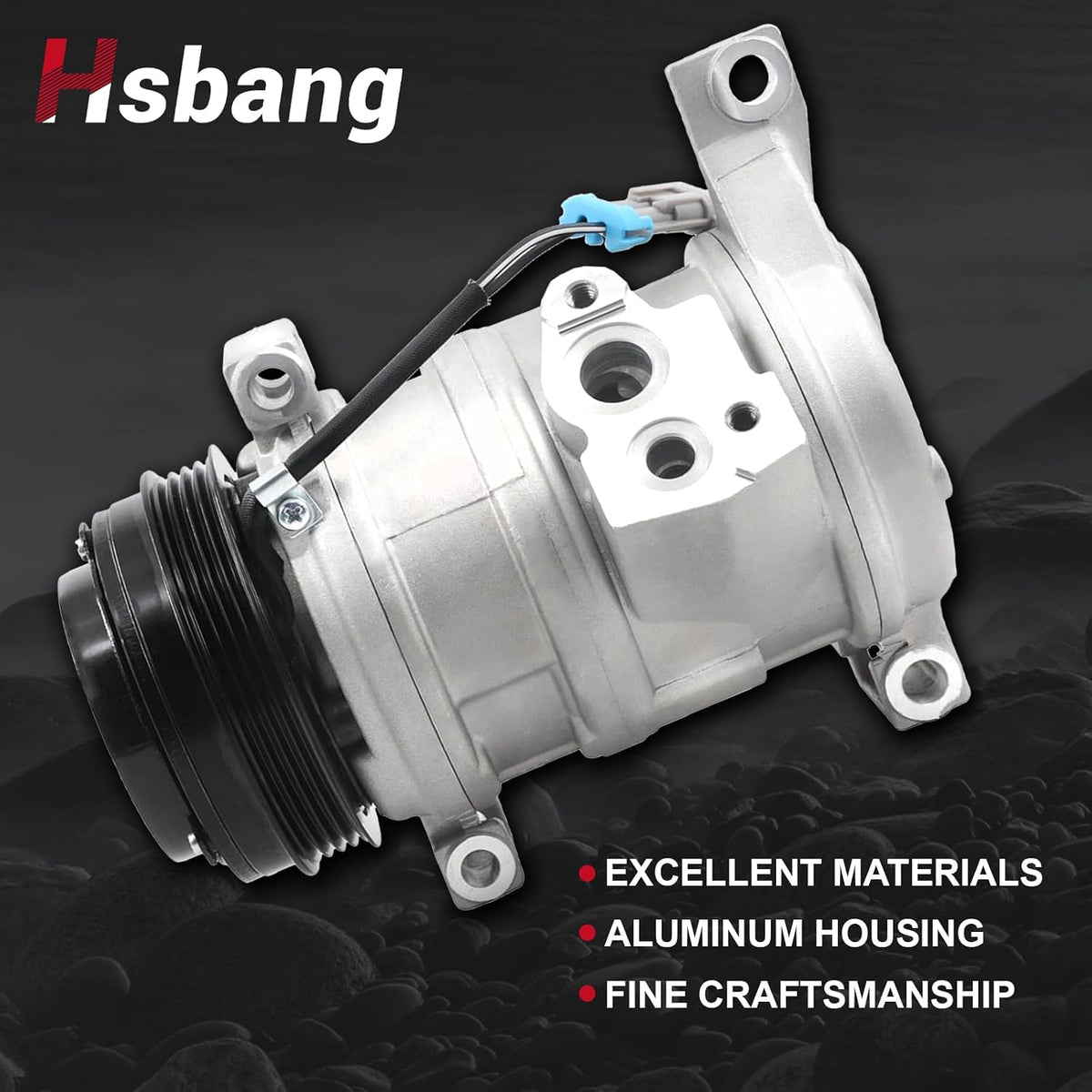 AC Compressor with Clutch Fits for 2001-2013 Silverado 1500 15068854