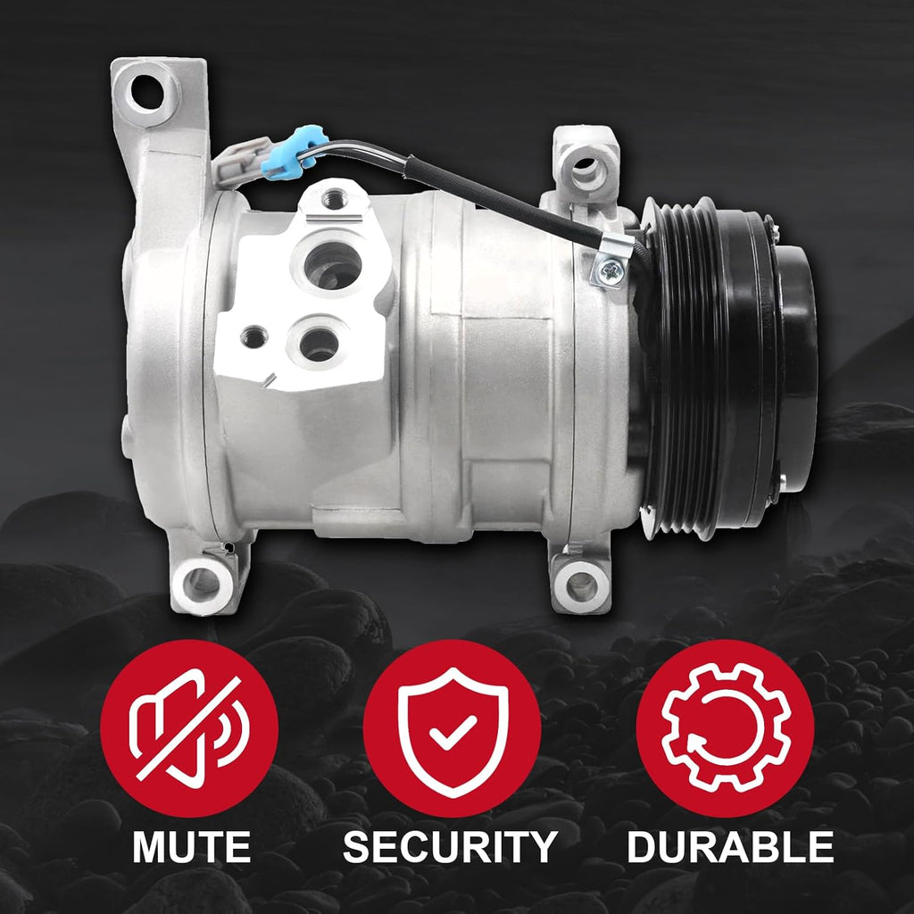 AC Compressor with Clutch Fits for 2001-2013 Silverado 1500 15068854