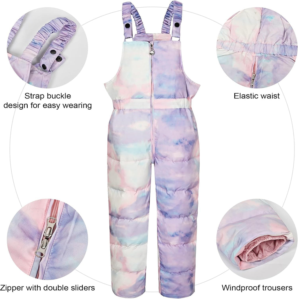 2-Piece Toddler Snow Suit, Baby Snowsuit, Infant Snowsuit Toddler Girl Boy Snowsuit, Kids Winter Coat Snow Pant 2-8T