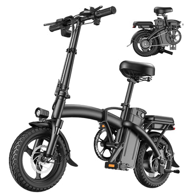 Folding Electric Bike,14" E-Bike for Adults Commuting Ebikes