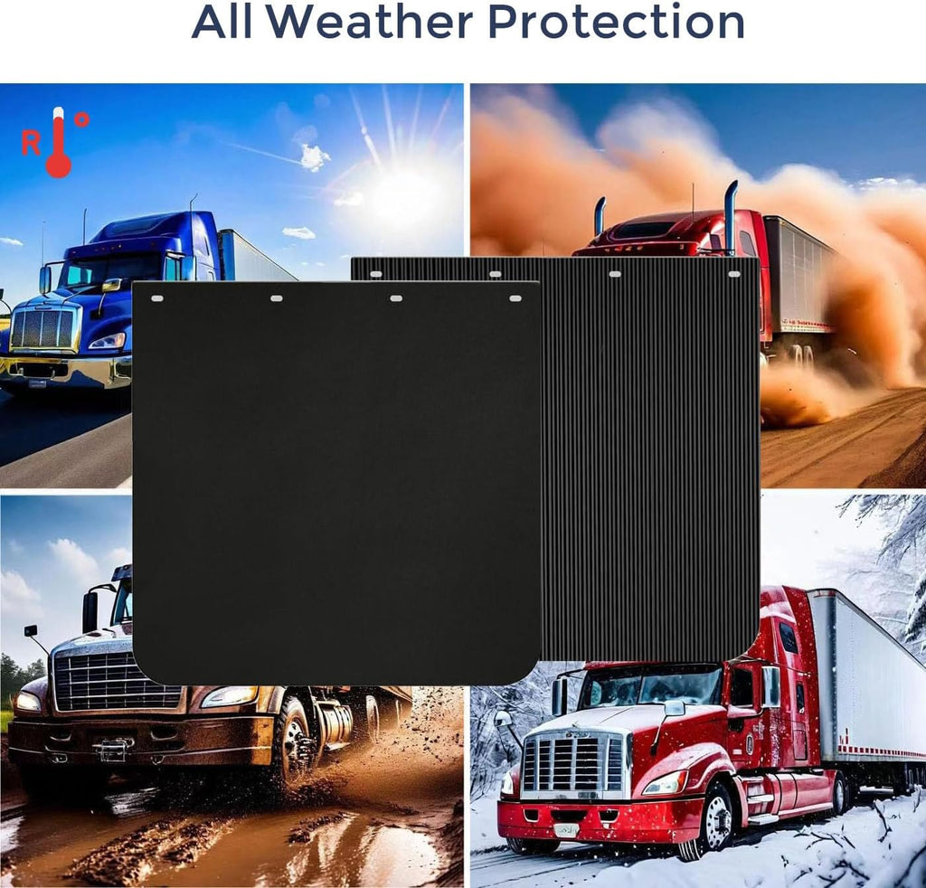 24" x 24" Mud Flaps for Semi Trucks 1/5" Thick Mud Flaps Universal Mudflaps Semi Trailer 2 Pack